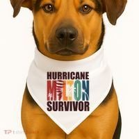 Hurricane Milton Survivor Florida Awareness USA-Made Doggie Bandana thumb 1