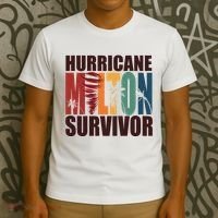 Hurricane Milton Survivor Florida Awareness T-Shirt thumb 3