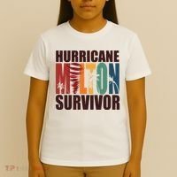 Hurricane Milton Survivor Florida Awareness T-Shirt thumb 4