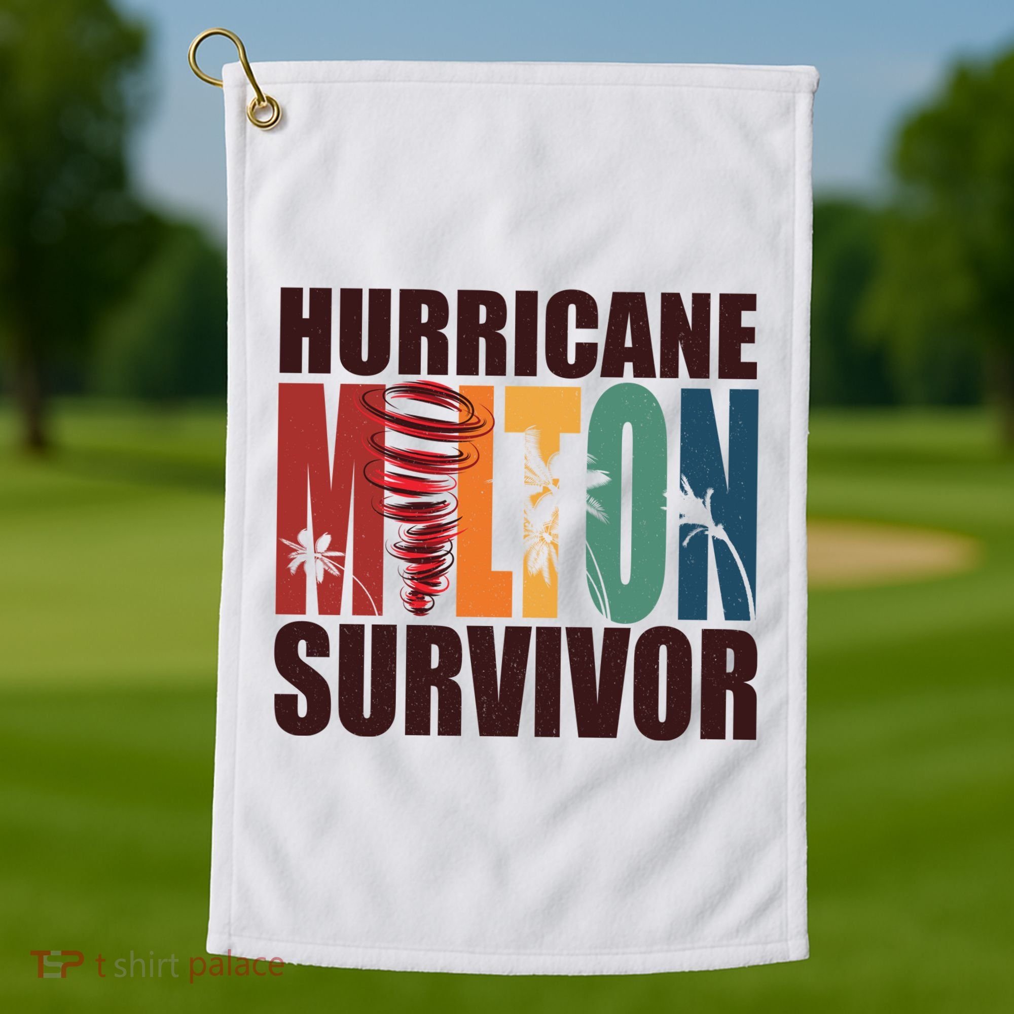 Hurricane Milton Survivor Florida Awareness Golf Towel