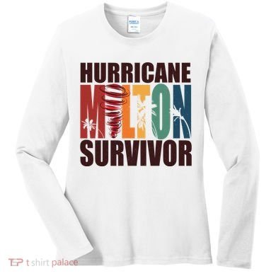 Hurricane Milton Survivor Florida Awareness Women's Long Sleeve Shirt