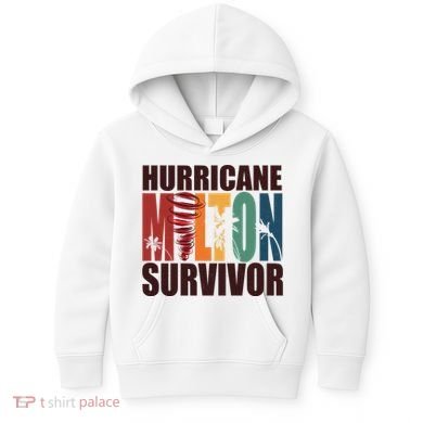 Hurricane Milton Survivor Florida Awareness Kids Hoodie
