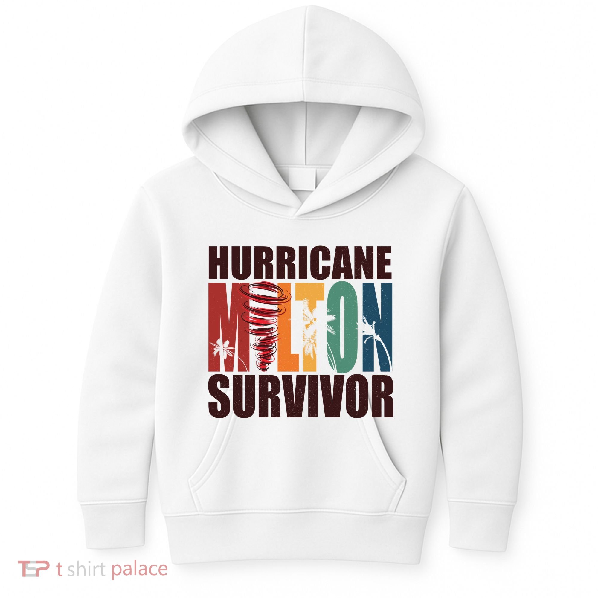 Hurricane Milton Survivor Florida Awareness Kids Hoodie
