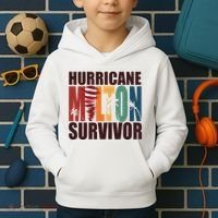 Hurricane Milton Survivor Florida Awareness Kids Hoodie thumb 2