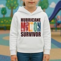 Hurricane Milton Survivor Florida Awareness Kids Hoodie thumb 3