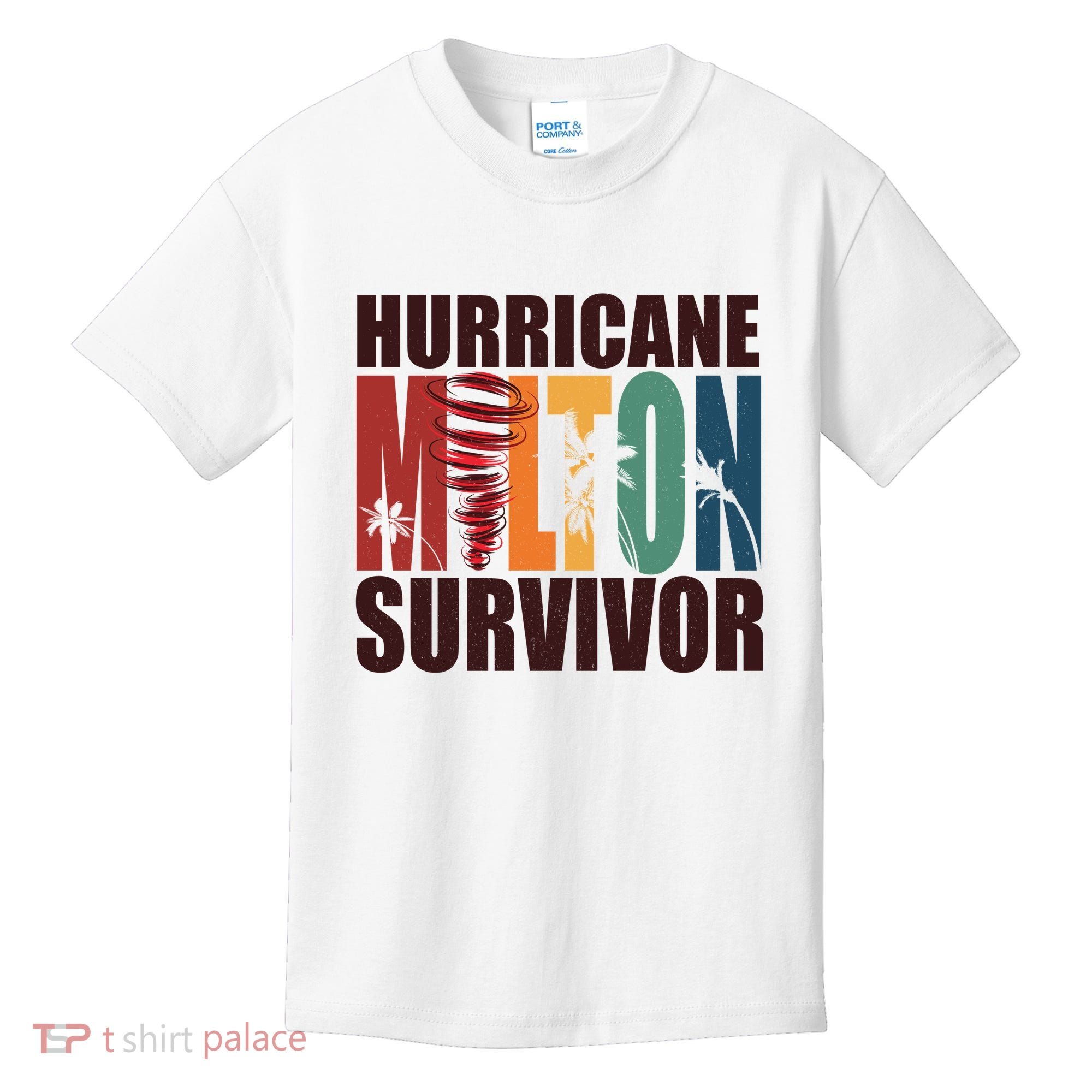 Hurricane Milton Survivor Florida Awareness Kids T-Shirt