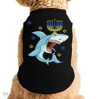 Hanukkah Menorah Shark Funny Chanukah Jewish Gift Doggie Tank thumb 0