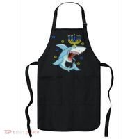 Hanukkah Menorah Shark Funny Chanukah Jewish Gift Apron thumb 0