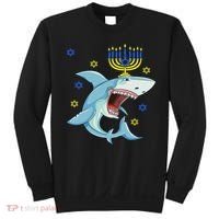 Hanukkah Menorah Shark Funny Chanukah Jewish Gift Sweatshirt thumb 0