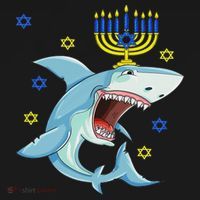 Hanukkah Menorah Shark Funny Chanukah Jewish Gift Sweatshirt thumb 3