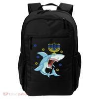 Hanukkah Menorah Shark Funny Chanukah Jewish Gift Backpack thumb 0