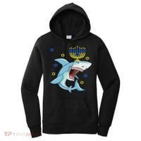 Hanukkah Menorah Shark Funny Chanukah Jewish Gift Women's Hoodie thumb 0