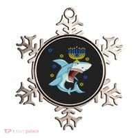 Hanukkah Menorah Shark Funny Chanukah Jewish Gift Ornament thumb 0