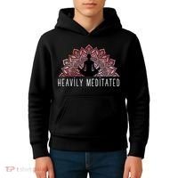 Heavily Meditated Spiritual Daily Meditation Zen Kids Hoodie thumb 4