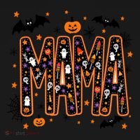 Halloween Mama Spooky Vibes Mama With Spider Gift Bucket Hat thumb 4