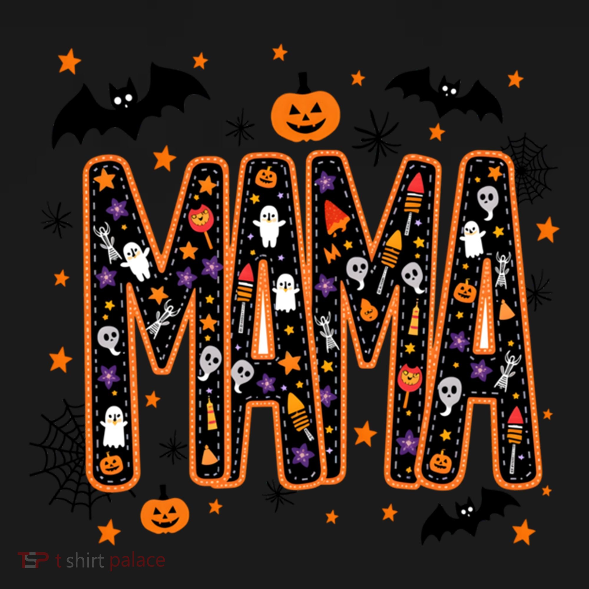 Halloween Mama Spooky Vibes Mama With Spider Gift Bucket Hat