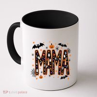 Halloween Mama Spooky Vibes Mama With Spider Gift Coffee Mug thumb 0