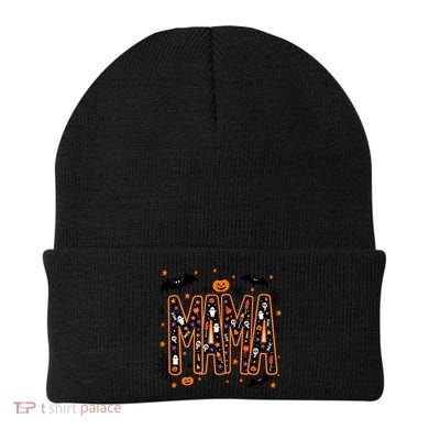 Halloween Mama Spooky Vibes Mama With Spider Gift Beanie