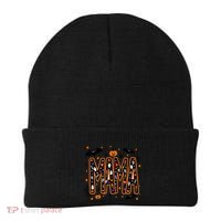 Halloween Mama Spooky Vibes Mama With Spider Gift Beanie thumb 0