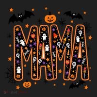 Halloween Mama Spooky Vibes Mama With Spider Gift Beanie thumb 2