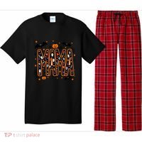 Halloween Mama Spooky Vibes Mama With Spider Gift Pajama Set thumb 0