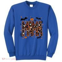 Halloween Mama Spooky Vibes Mama With Spider Gift Sweatshirt thumb 0