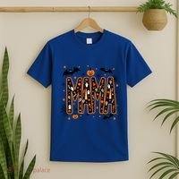 Halloween Mama Spooky Vibes Mama With Spider Gift T-Shirt thumb 2