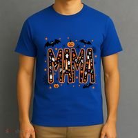 Halloween Mama Spooky Vibes Mama With Spider Gift T-Shirt thumb 3