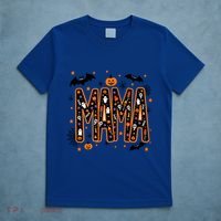 Halloween Mama Spooky Vibes Mama With Spider Gift T-Shirt thumb 5