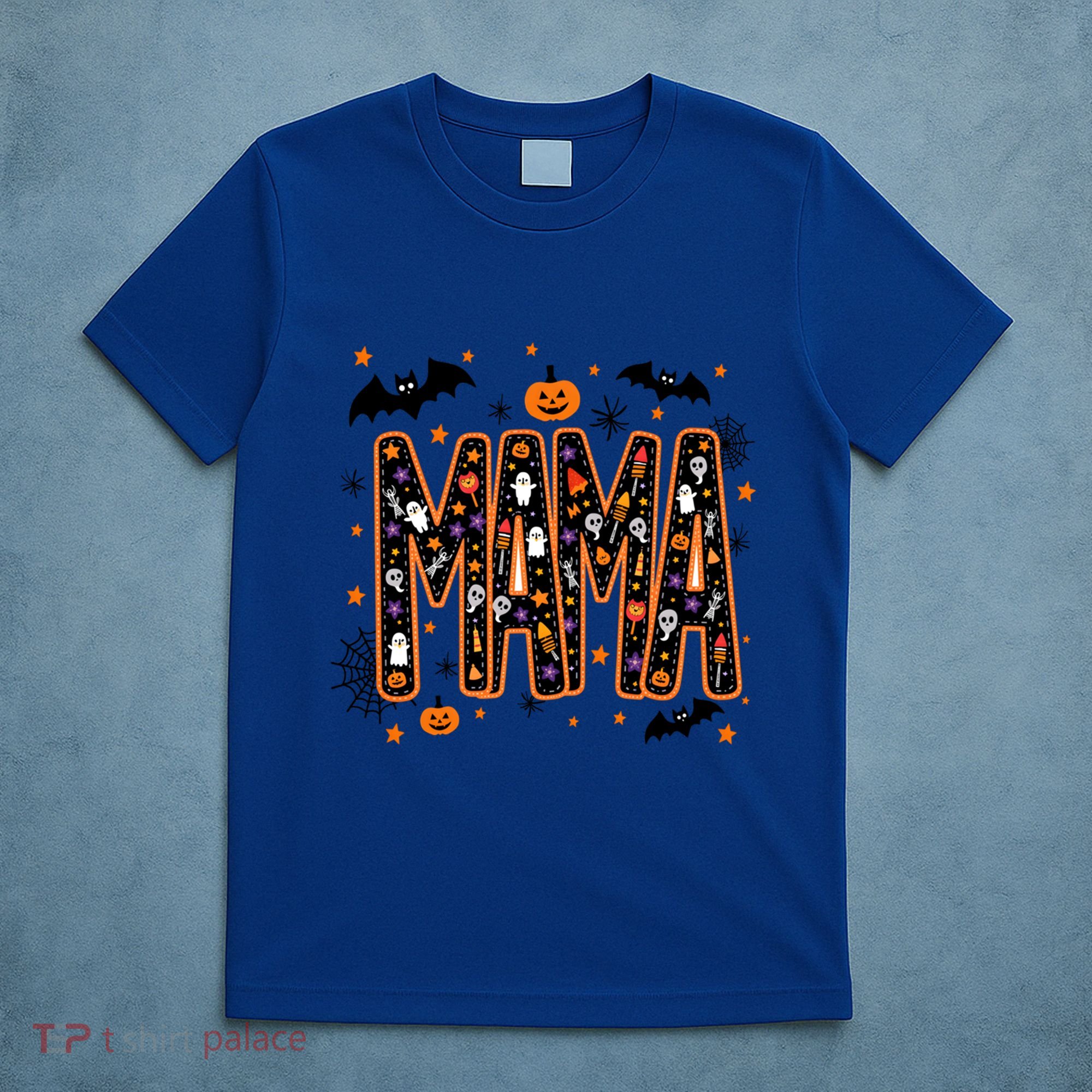 Halloween Mama Spooky Vibes Mama With Spider Gift T-Shirt