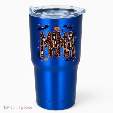 Halloween Mama Spooky Vibes Mama With Spider Gift Tumbler