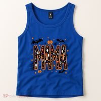 Halloween Mama Spooky Vibes Mama With Spider Gift Tank Top thumb 2