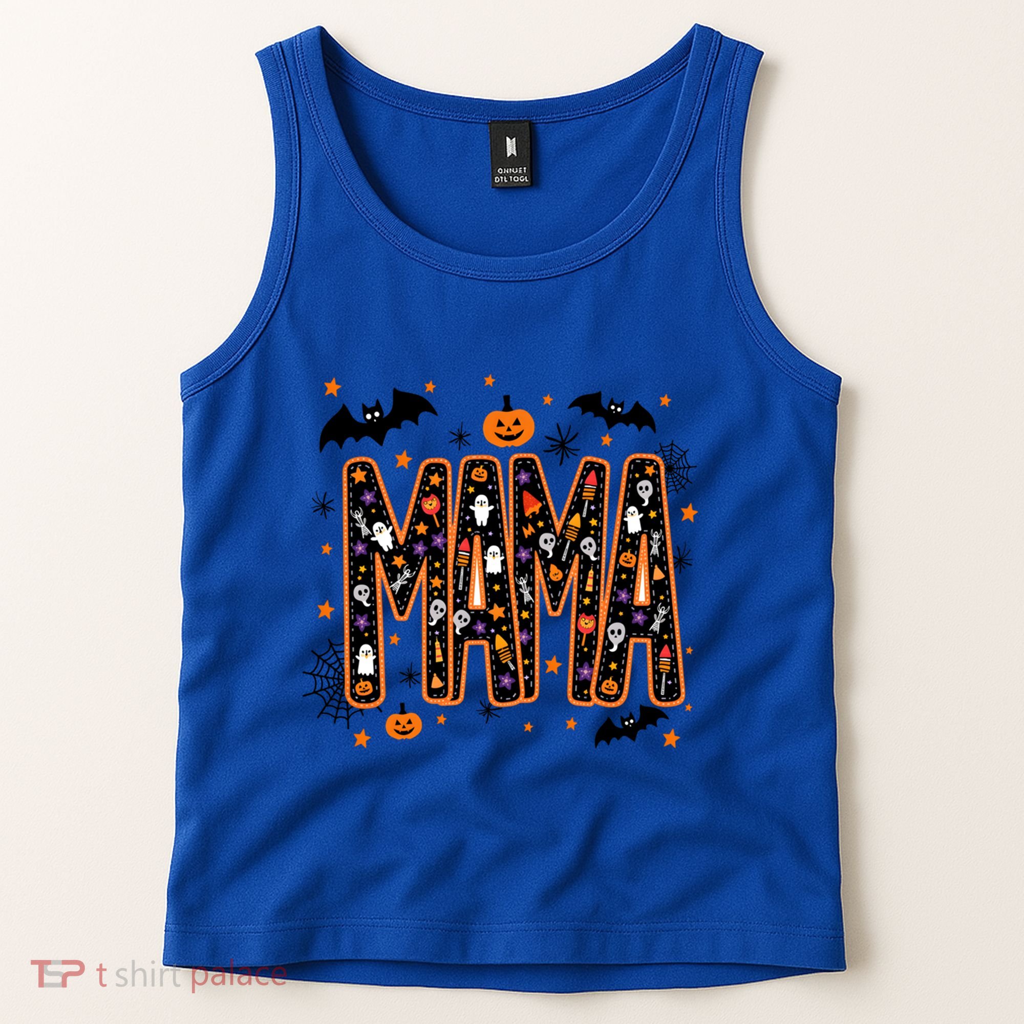 Halloween Mama Spooky Vibes Mama With Spider Gift Tank Top