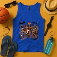 Halloween Mama Spooky Vibes Mama With Spider Gift Tank Top thumb 4