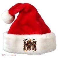 Halloween Mama Spooky Vibes Mama With Spider Gift Santa Hat thumb 0