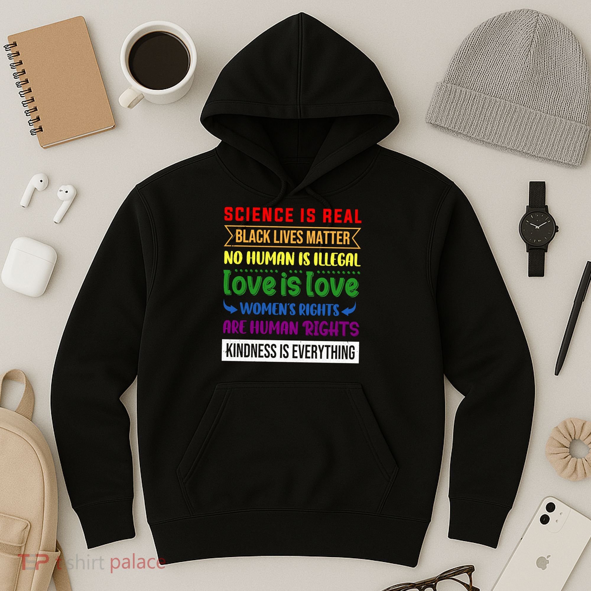 History Month Science Is Real Black Live Matter LGBT Pride Hoodie