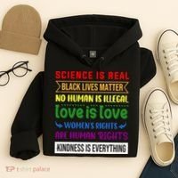 History Month Science Is Real Black Live Matter LGBT Pride Hoodie thumb 4