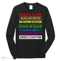 History Month Science Is Real Black Live Matter LGBT Pride Long Sleeve Shirt thumb 0