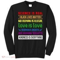 History Month Science Is Real Black Live Matter LGBT Pride Sweatshirt thumb 0