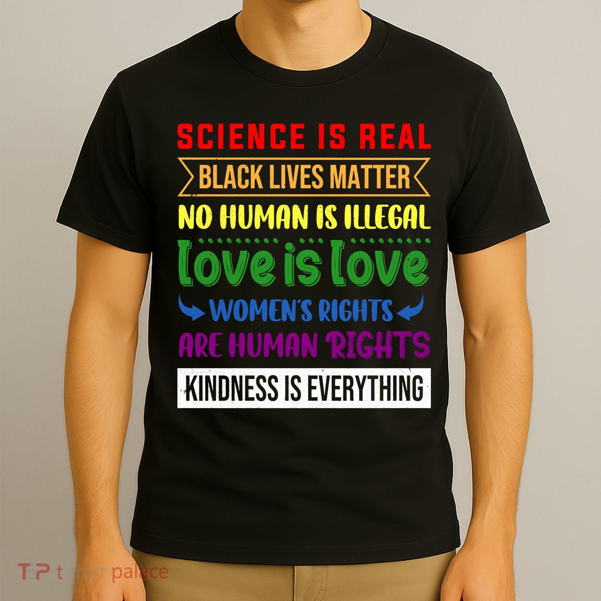 History Month Science Is Real Black Live Matter LGBT Pride T-Shirt