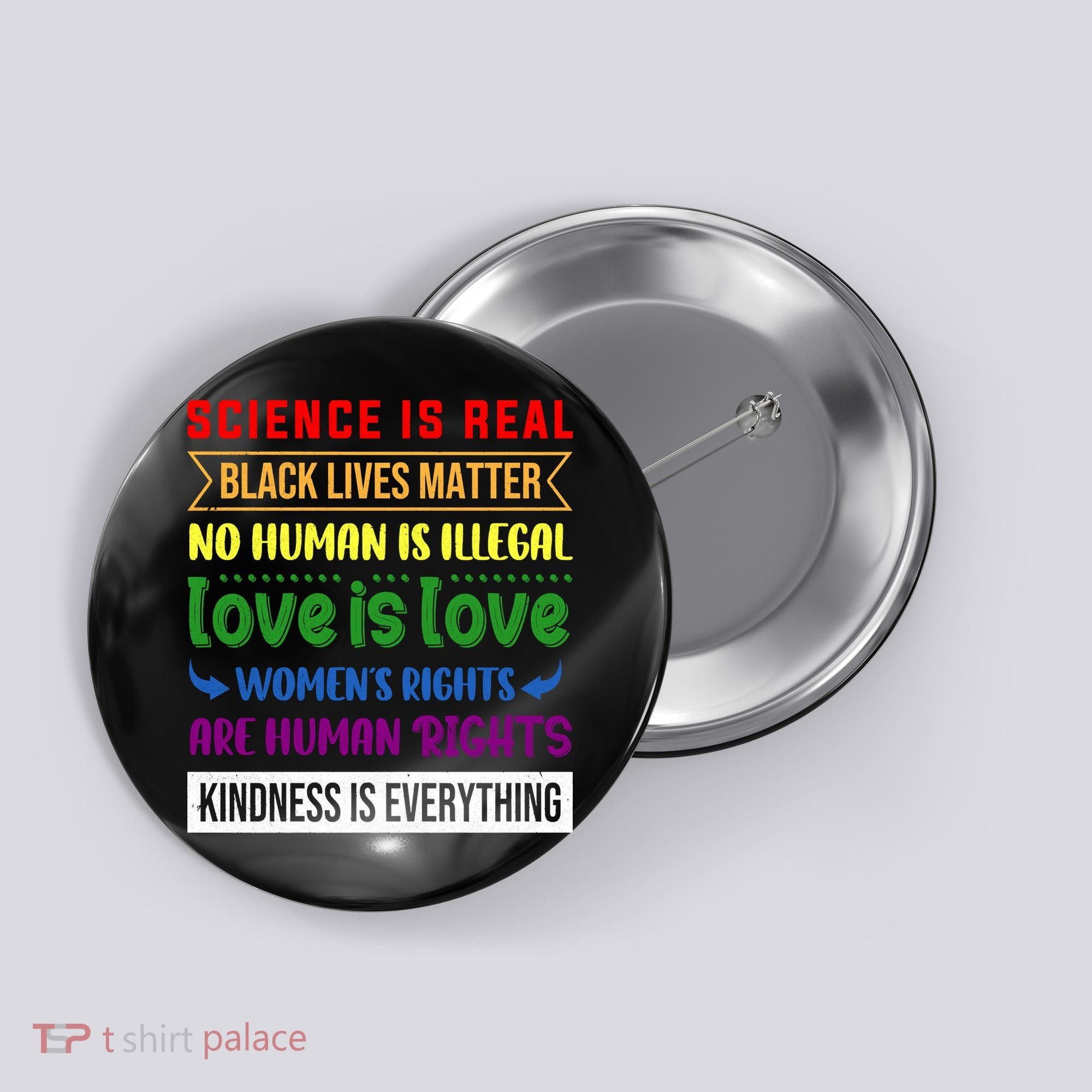 History Month Science Is Real Black Live Matter LGBT Pride Button