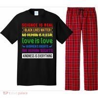 History Month Science Is Real Black Live Matter LGBT Pride Pajama Set thumb 0