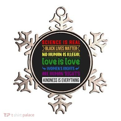 History Month Science Is Real Black Live Matter LGBT Pride Ornament