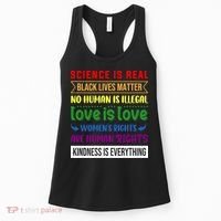 History Month Science Is Real Black Live Matter LGBT Pride Women's Tank Top thumb 0