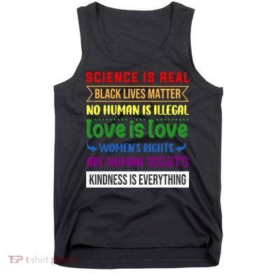 History Month Science Is Real Black Live Matter LGBT Pride Tank Top