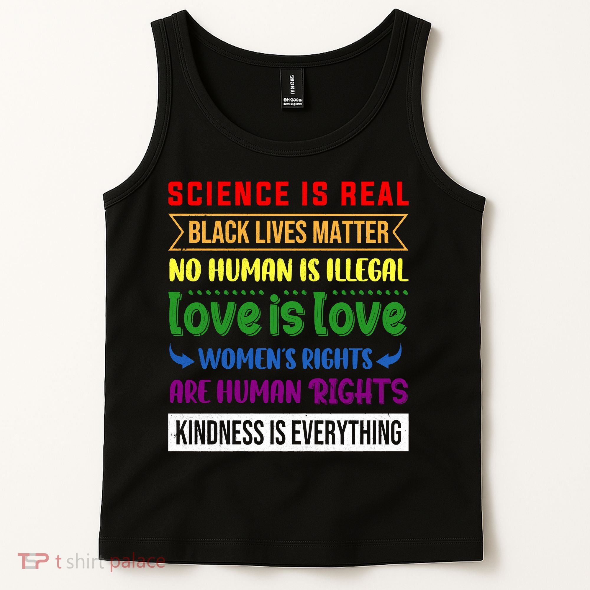 History Month Science Is Real Black Live Matter LGBT Pride Tank Top