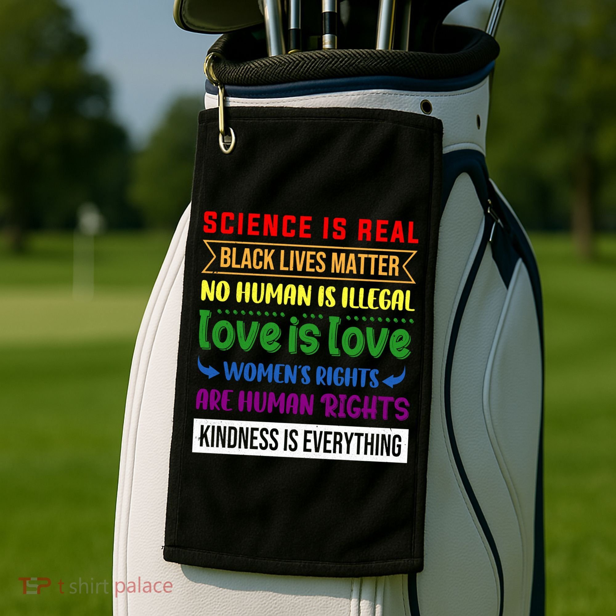 History Month Science Is Real Black Live Matter LGBT Pride Golf Towel