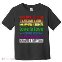 History Month Science Is Real Black Live Matter LGBT Pride Toddler T-Shirt thumb 0