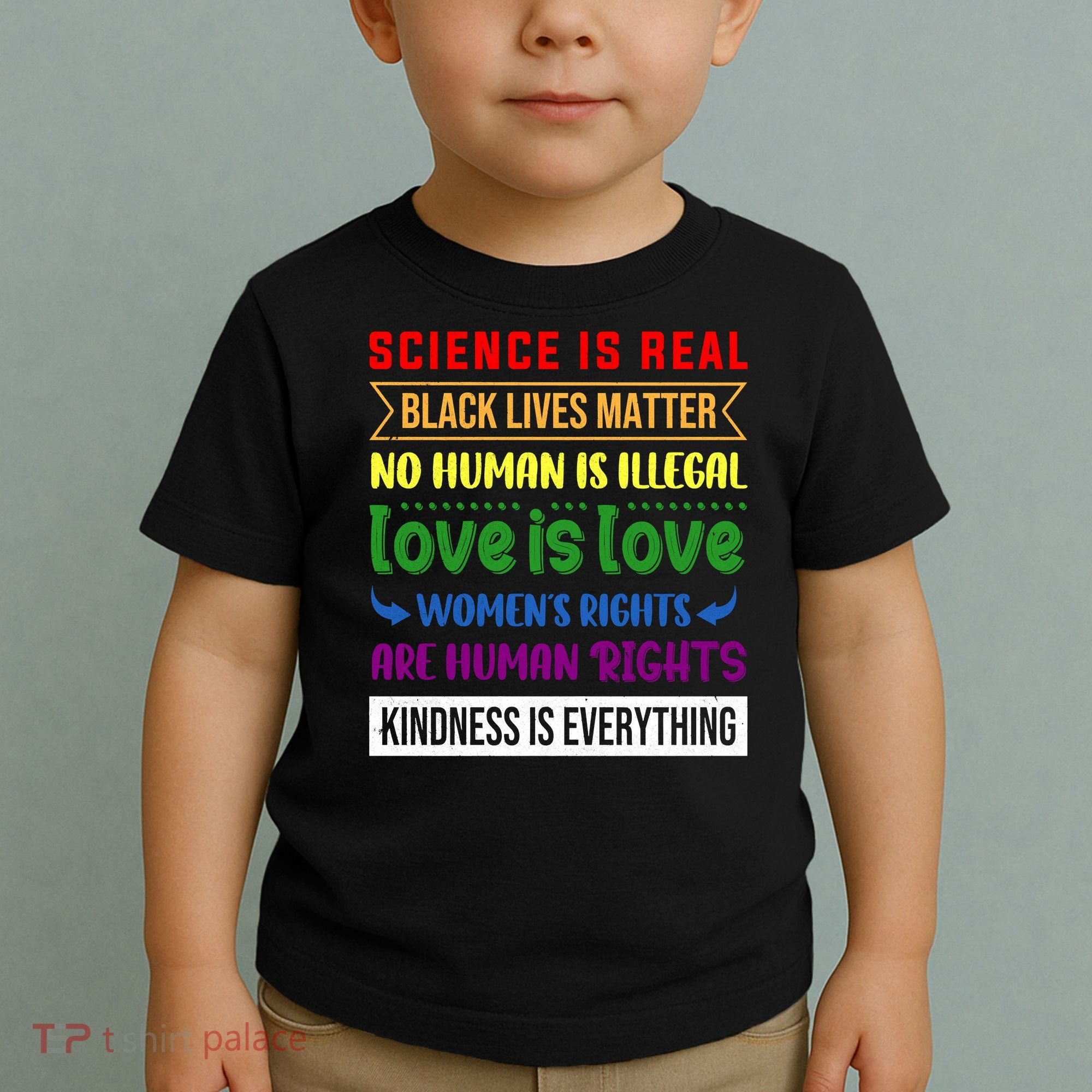 History Month Science Is Real Black Live Matter LGBT Pride Toddler T-Shirt