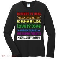 History Month Science Is Real Black Live Matter LGBT Pride Women's Long Sleeve Shirt thumb 0